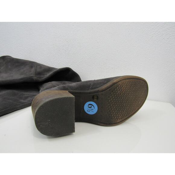 Lucky Brand 6.5 Leather Rayla Over The Knee Boots Block Heel Brown Suede Boots - Picture 10 of 16